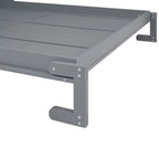 Queen Size Murphy Bed with Fold-Down Desk Shelf, Gray