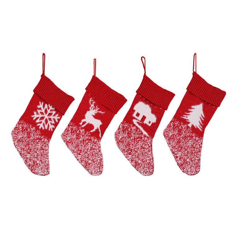 Patterned Fabric Christmas Stocking – 41 cm