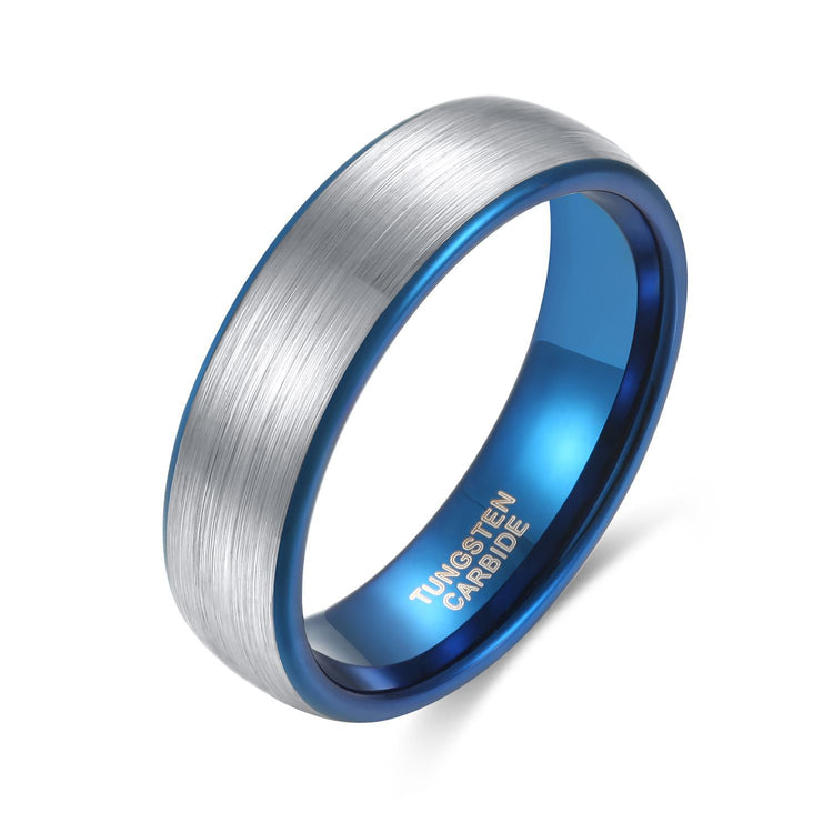 Two-Tone Tungsten Steel Ring – 4, 6 or 8 mm