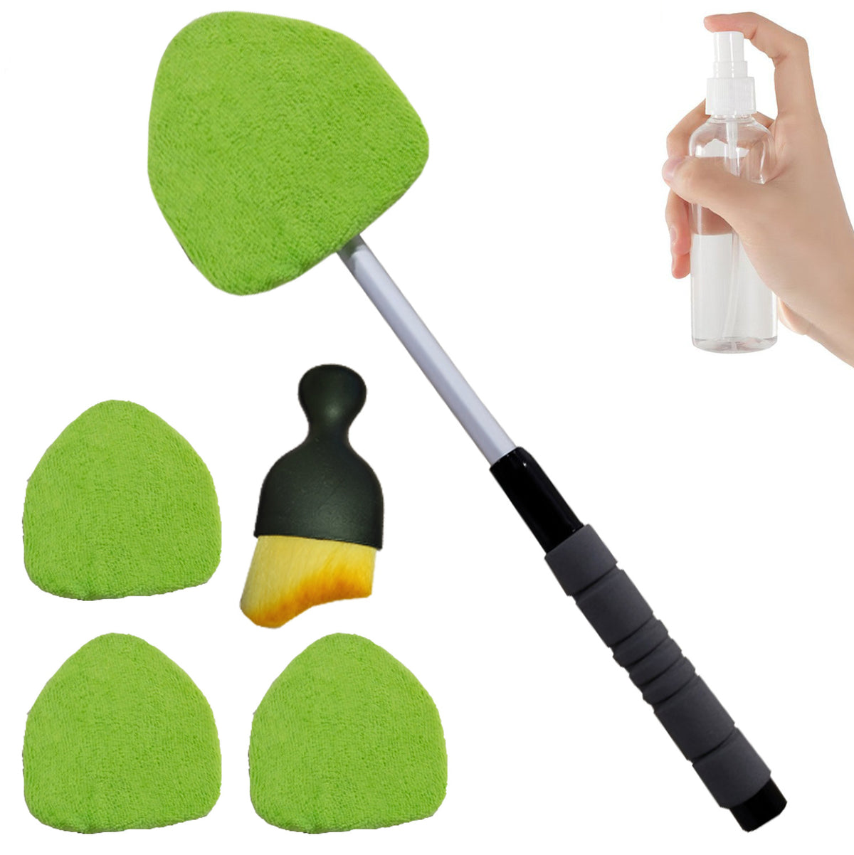 Telescopic Microfiber Car Windshield Defogger Window Cleaning Brush
