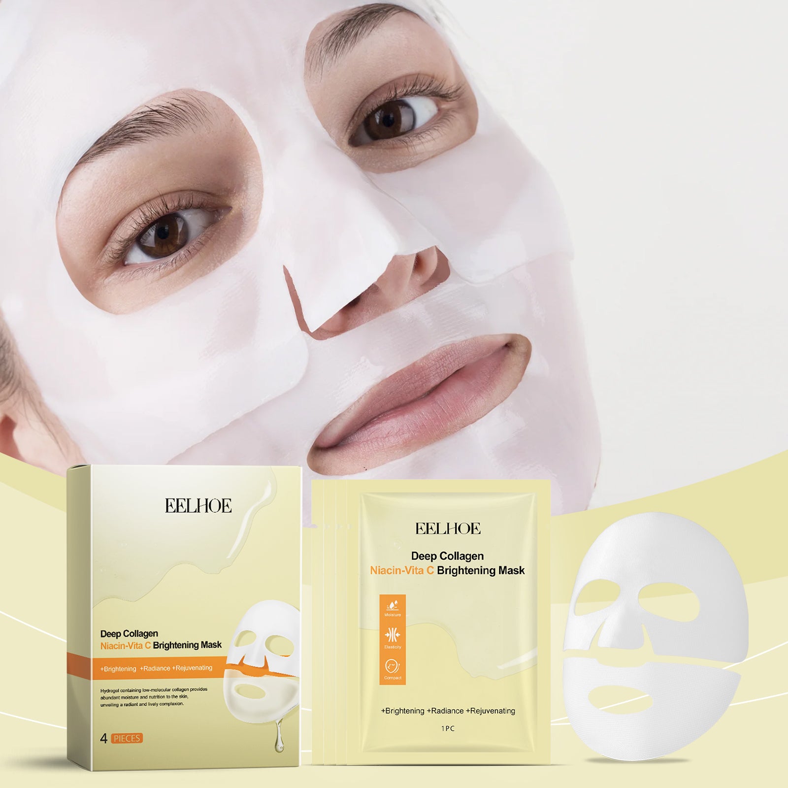 EELHOE Niacin Vitamin C Whitening Mask (Box Set) Hydrating, Moisturizing And Nourishing Skin Daily Skin Care And Beauty Mask