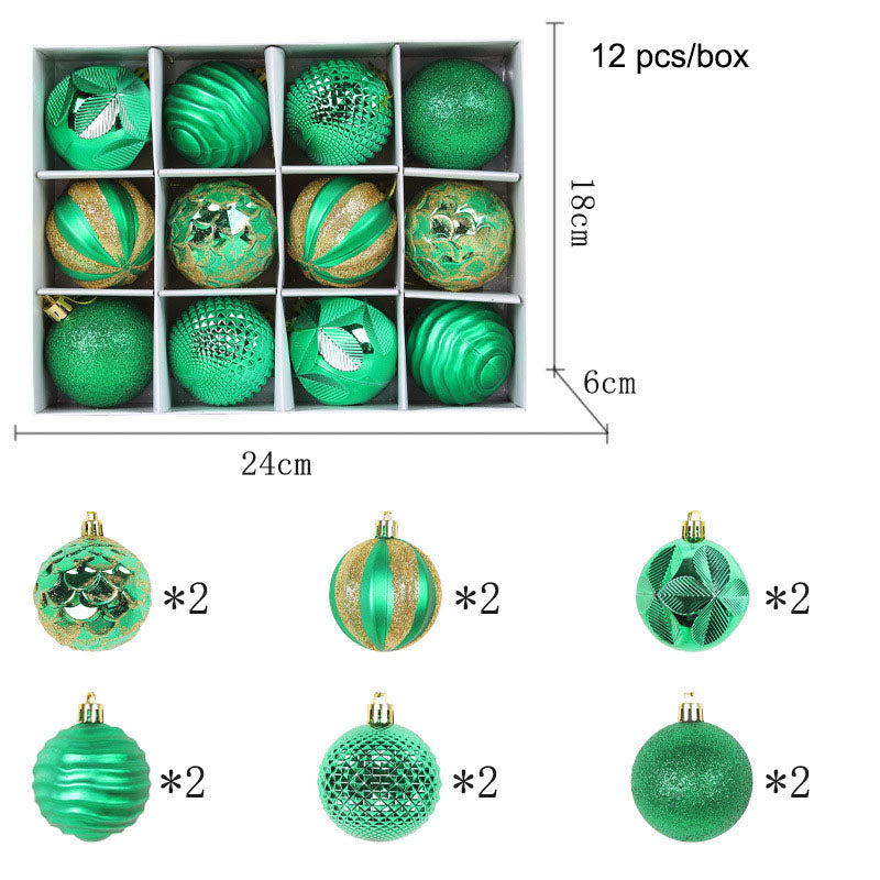 Christmas Tree Baubles – 6 cm, Box of 12