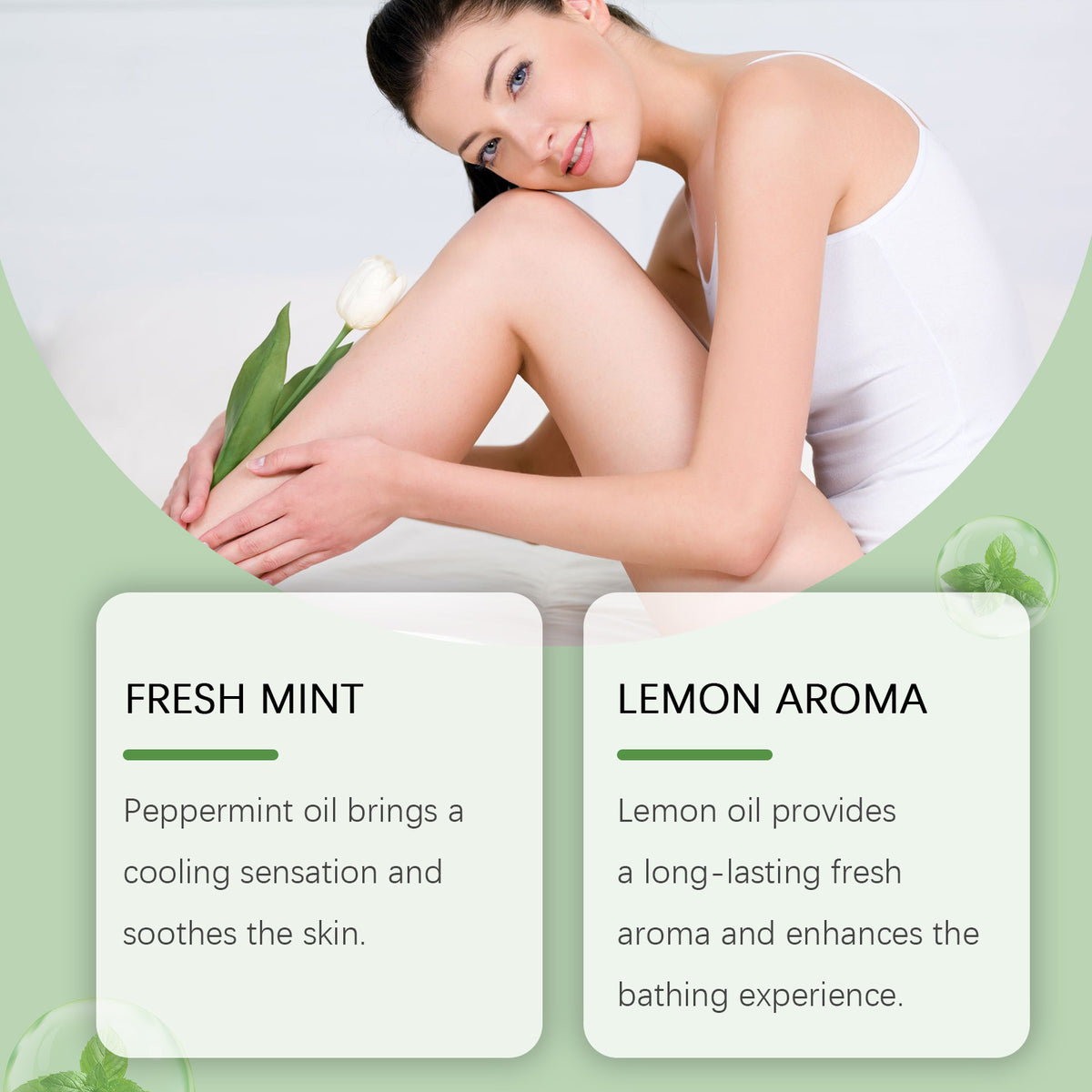Mint Lemon Solid Soap Gently Cleanses The Body And Moisturizes The Skin With Hand-Made Essential Oil Nourishing Bath Soap