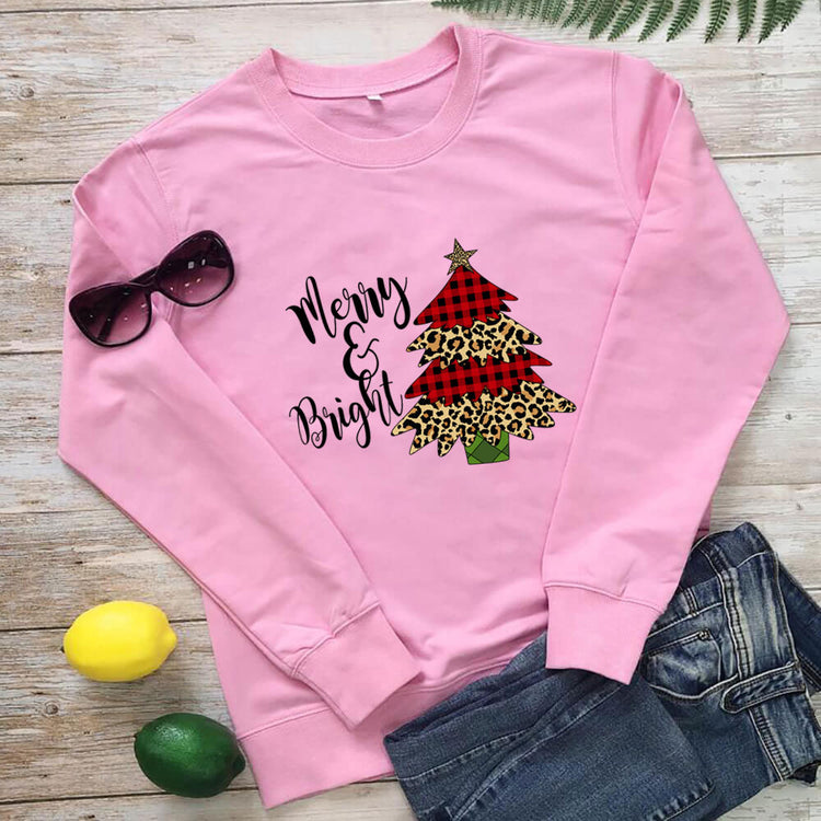 Christmas tree print Christmas hoodie