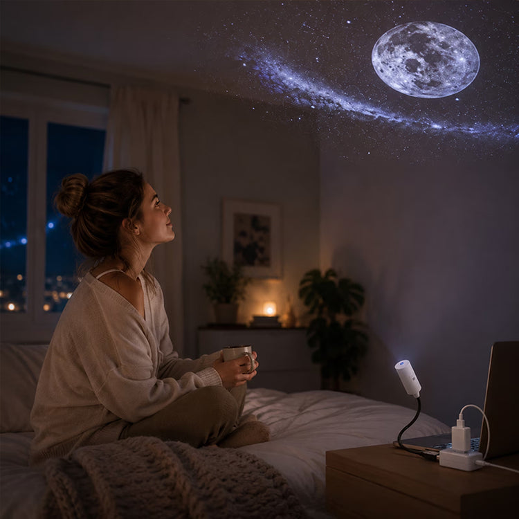 USB Star Projector – Plug & Play, Interchangeable Patterns for Bedroom & Living Room