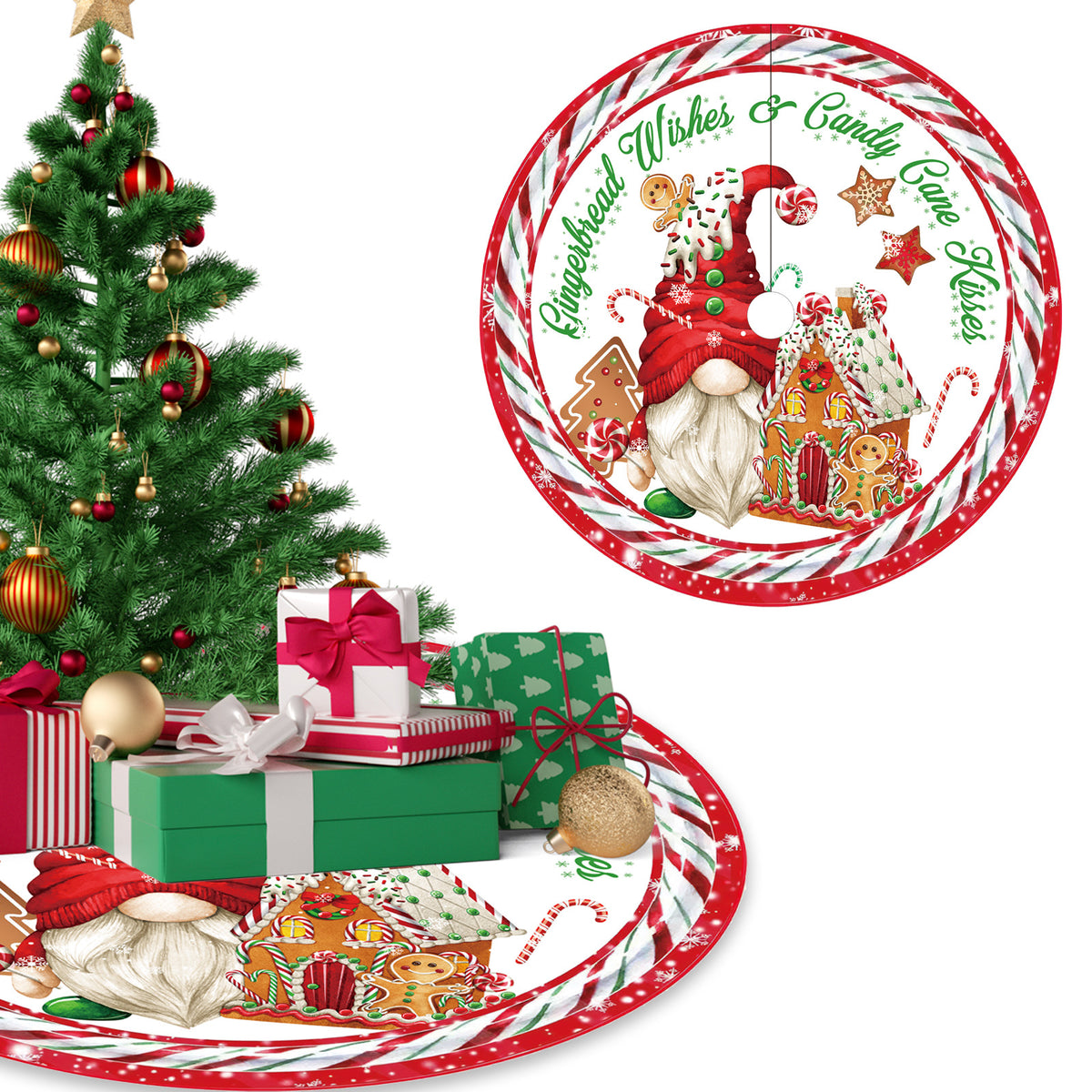 Christmas Tree Skirt – 120 cm, Six Festive Designs