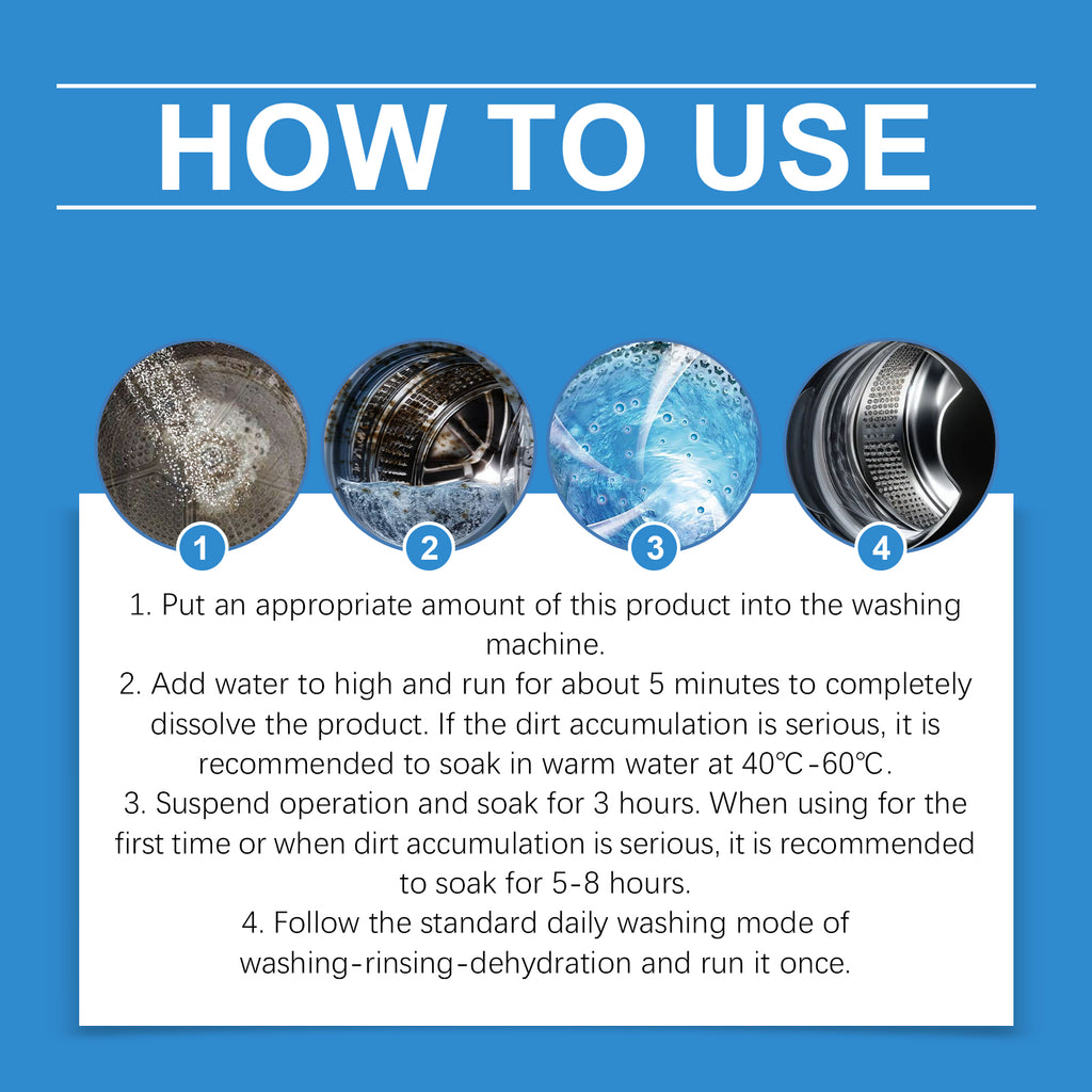 Jakehoe Washing Machine Cleaning Powder, Removes Dirt And Odors, And Is A Multi-Functional Household Cleaner For Washing Tanks