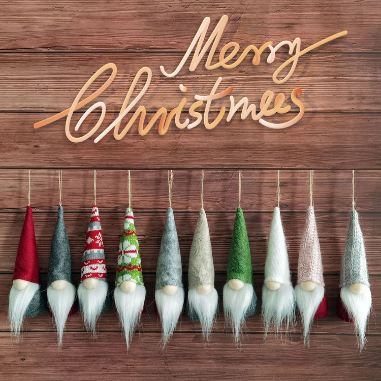 Mini Christmas Gnome Decorations – 5-Piece Set