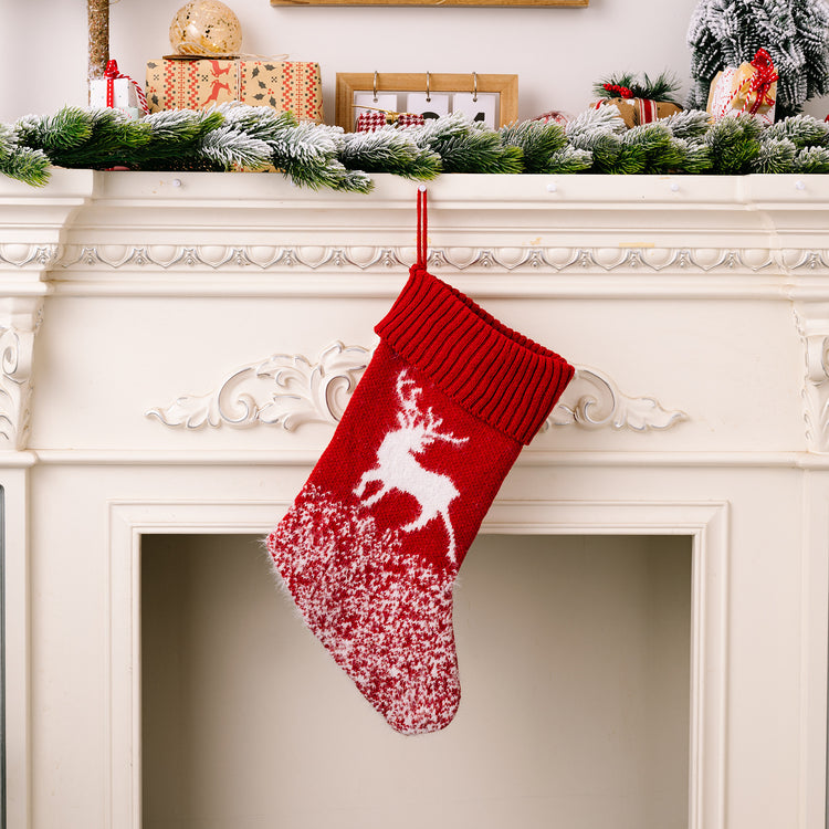 Patterned Fabric Christmas Stocking – 41 cm