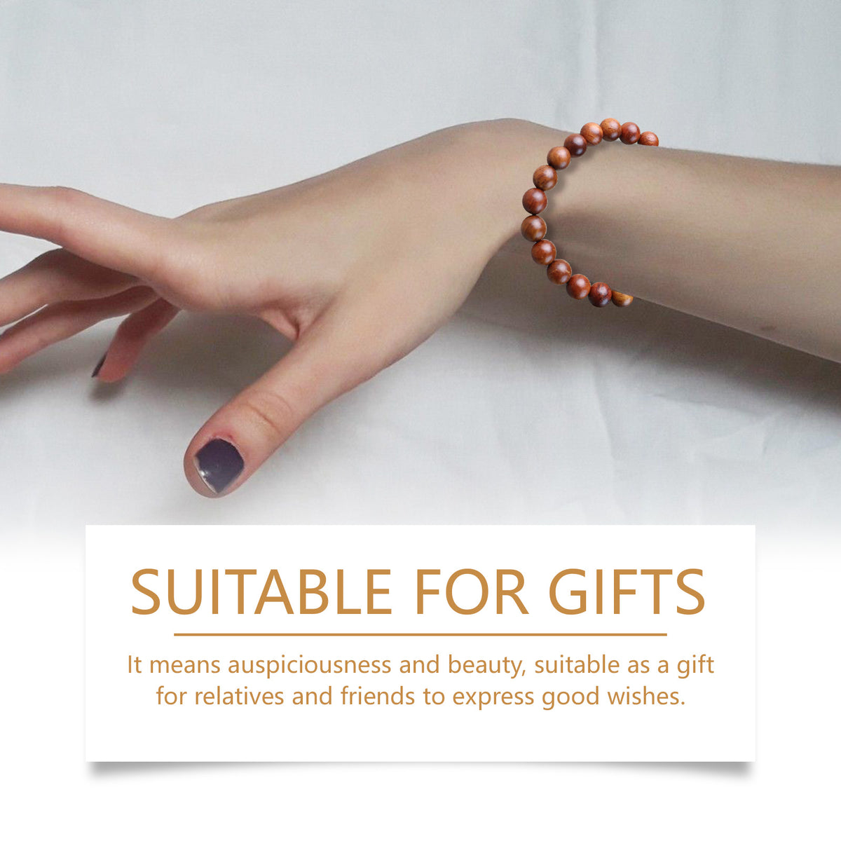 Rosewood Beaded Bracelet | Unisex Natural Wood