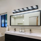 39-Inch Matte Black 6-Light LED Vanity Light