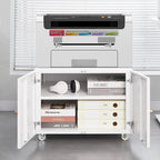Office furniture Copier Cabinet white mobile pedestal file Printer Stand