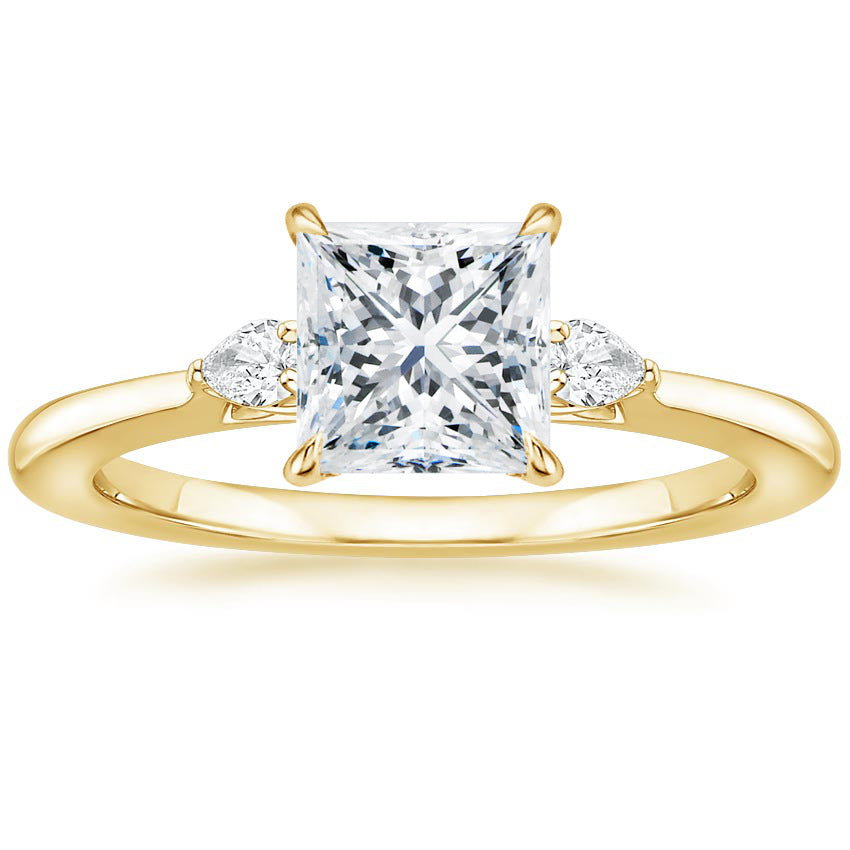 Three-Stone Lab-Grown Diamond Ring | 18K Gold Plated S925 Silver