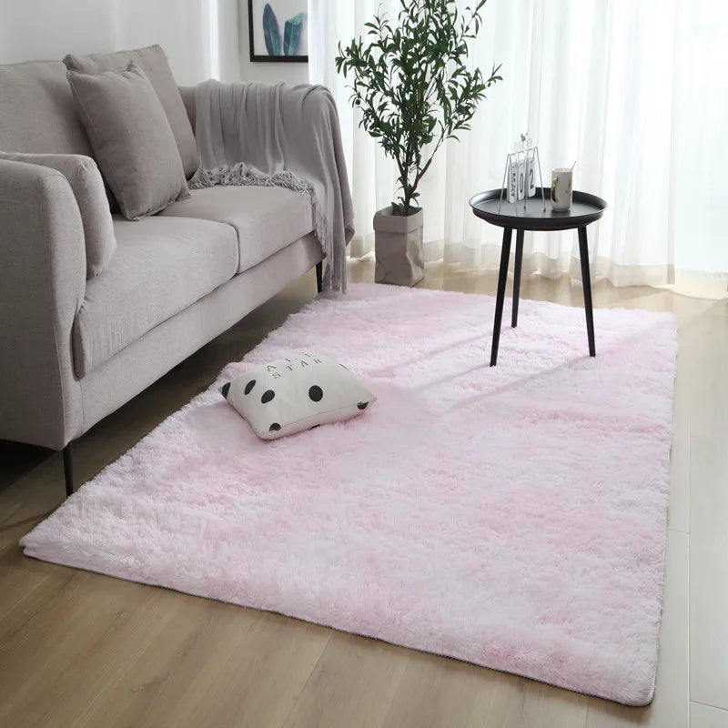 Plush Soft Carpet Rug – Tie-Dye Anti-Slip Floor Mat for Living Room & Bedroom