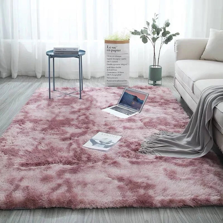 Plush Soft Carpet Rug – Tie-Dye Anti-Slip Floor Mat for Living Room & Bedroom