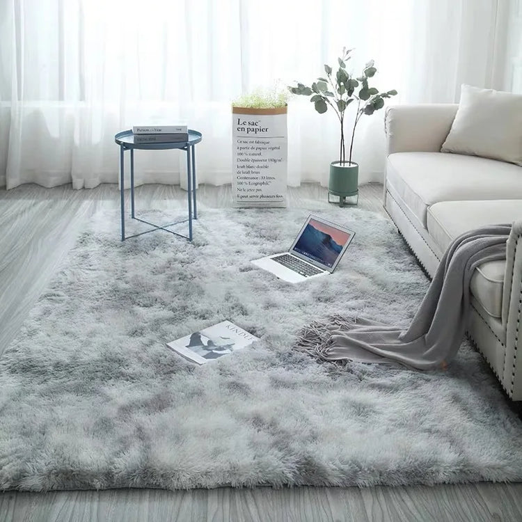 Plush Soft Carpet Rug – Tie-Dye Anti-Slip Floor Mat for Living Room & Bedroom